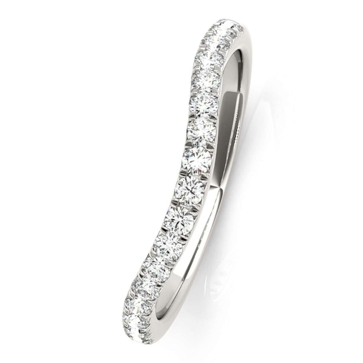 0.25 Carat White Diamond Shared Prong Wedding Engagement Wedding Band For Women In 10K Rose White & Yellow Gold Mauli Jewels