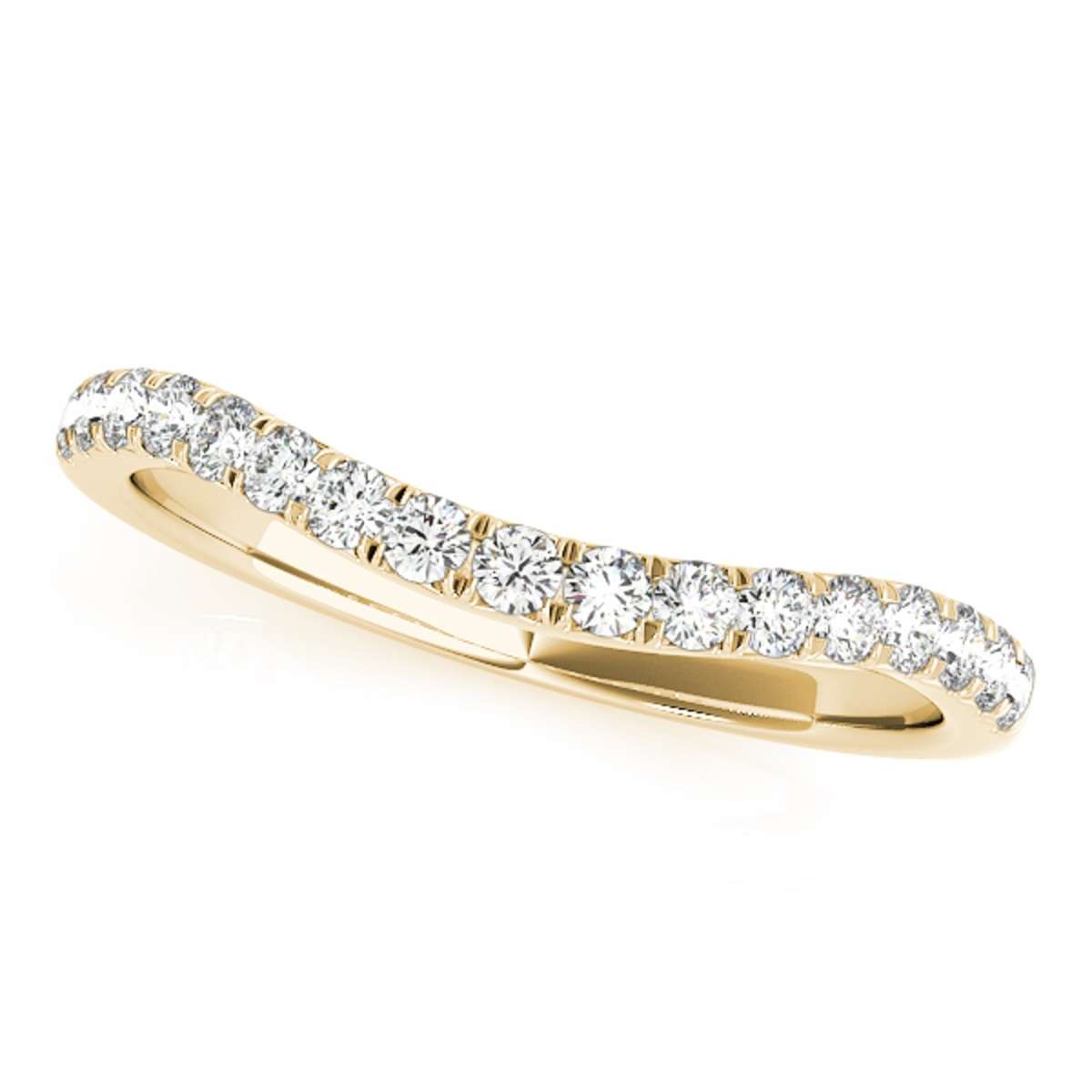 0.25 Carat White Diamond Shared Prong Wedding Engagement Wedding Band For Women In 10K Rose White & Yellow Gold Mauli Jewels
