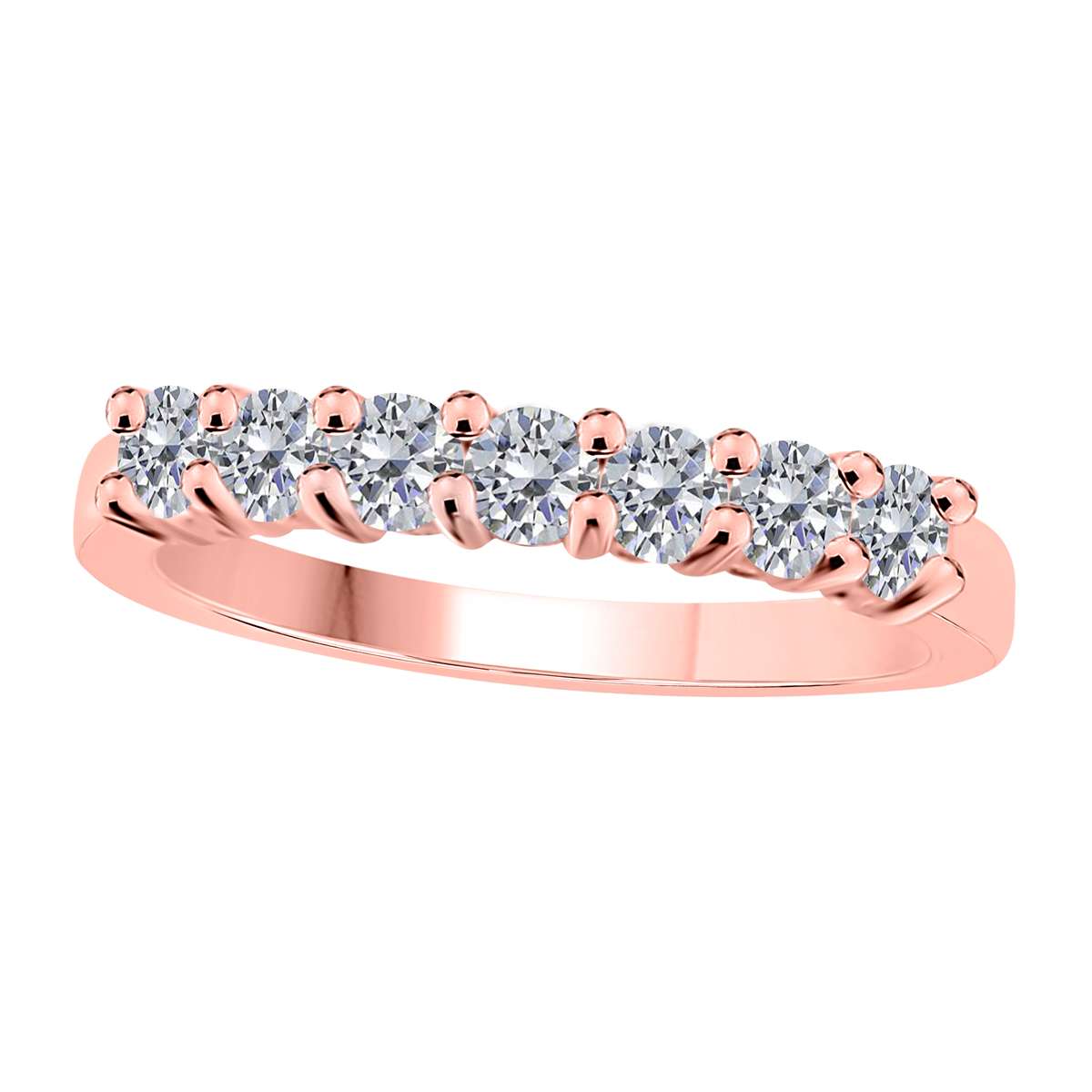 Radiant Royalty: Finger Rings for Women: Luxurious 7-Diamond Crown Ring with total 1 Carat Natural White Diamonds in 10K Yellow, White, and Rose Gold - Ideal for Engagement, Anniversary, and Special Occasions - MauliJewels Mauli Jewels
