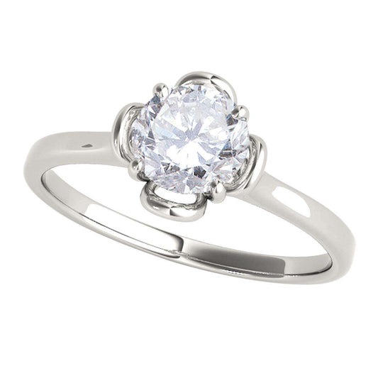 0.35 Carat Solitaire White Diamond Engagement Wedding Ring In 10K Solid Rose White & Yellow Gold Mauli Jewels
