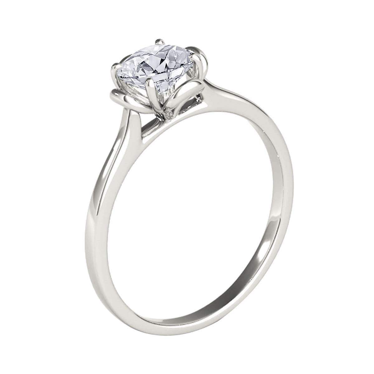 0.35 Carat Solitaire White Diamond Engagement Wedding Ring In 10K Solid Rose White & Yellow Gold Mauli Jewels