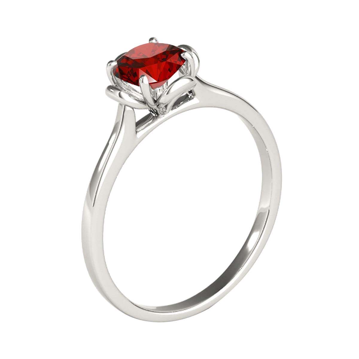 0.35 Carat Solitaire Red Diamond Engagement Ring in 10K Solid Rose, White, and Yellow Gold Mauli Jewels