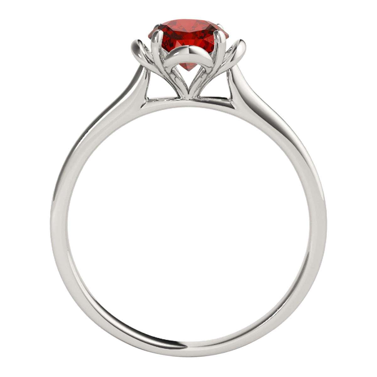 0.35 Carat Solitaire Red Diamond Engagement Ring in 10K Solid Rose, White, and Yellow Gold Mauli Jewels