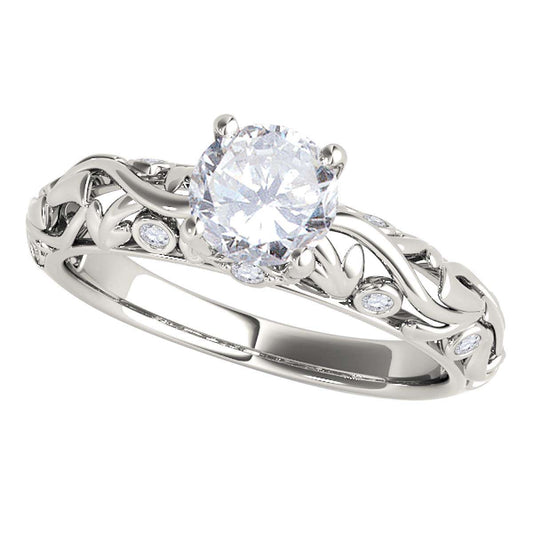 3/4 Carat Diamond Engagement Wedding Ring In 14K Solid Rose White & Yellow Gold Mauli Jewels