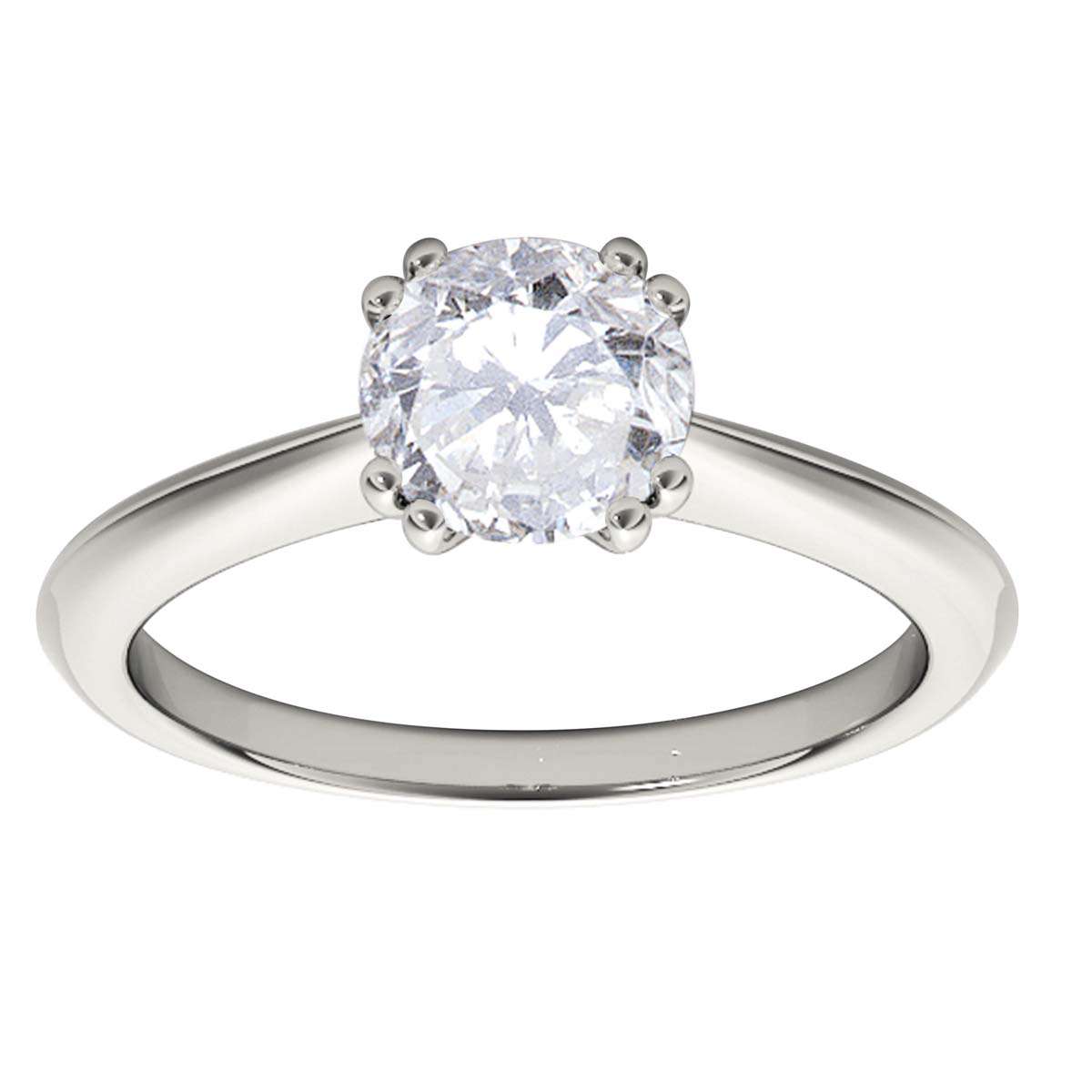 0.5 Carat Natural Diamond Prong Set Solitaire Engagement Rings In 10K Yellow White & Rose Gold Mauli Jewels