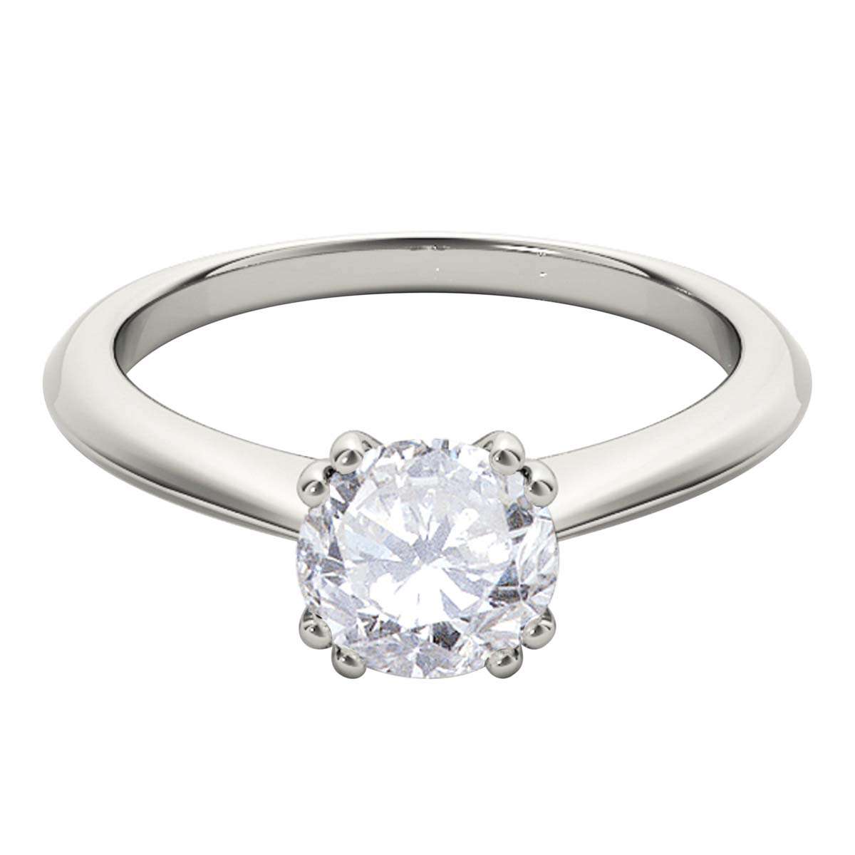 0.5 Carat Natural Diamond Prong Set Solitaire Engagement Rings In 10K Yellow White & Rose Gold Mauli Jewels