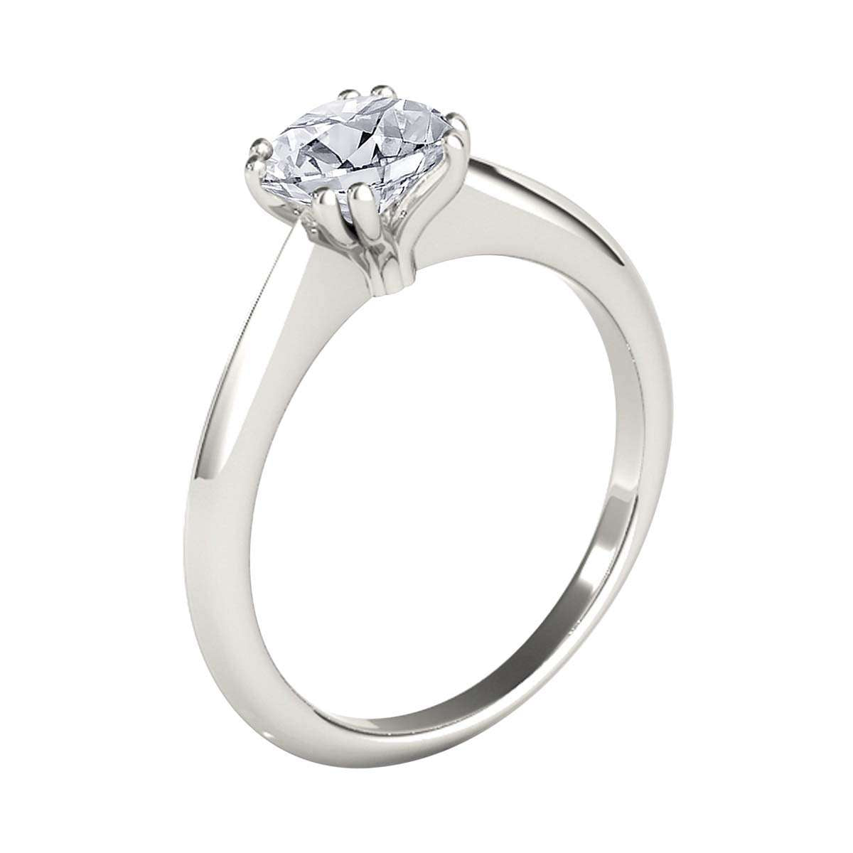 0.5 Carat Natural Diamond Prong Set Solitaire Engagement Rings In 10K Yellow White & Rose Gold Mauli Jewels