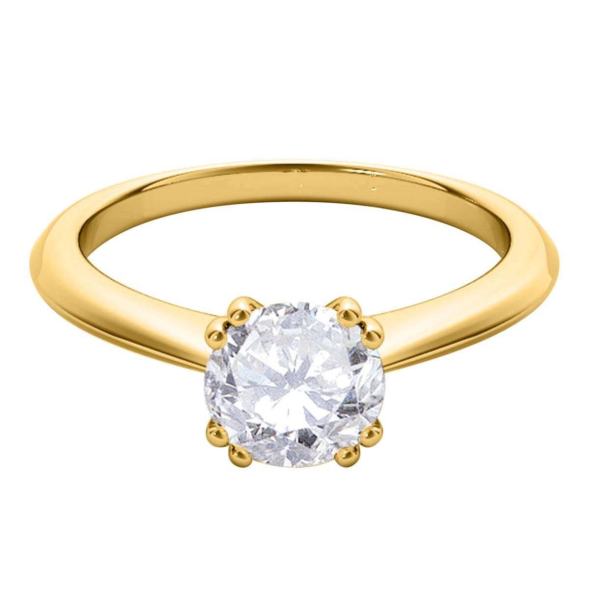 0.5 Carat Natural Diamond Prong Set Solitaire Engagement Rings In 10K Yellow White & Rose Gold Mauli Jewels