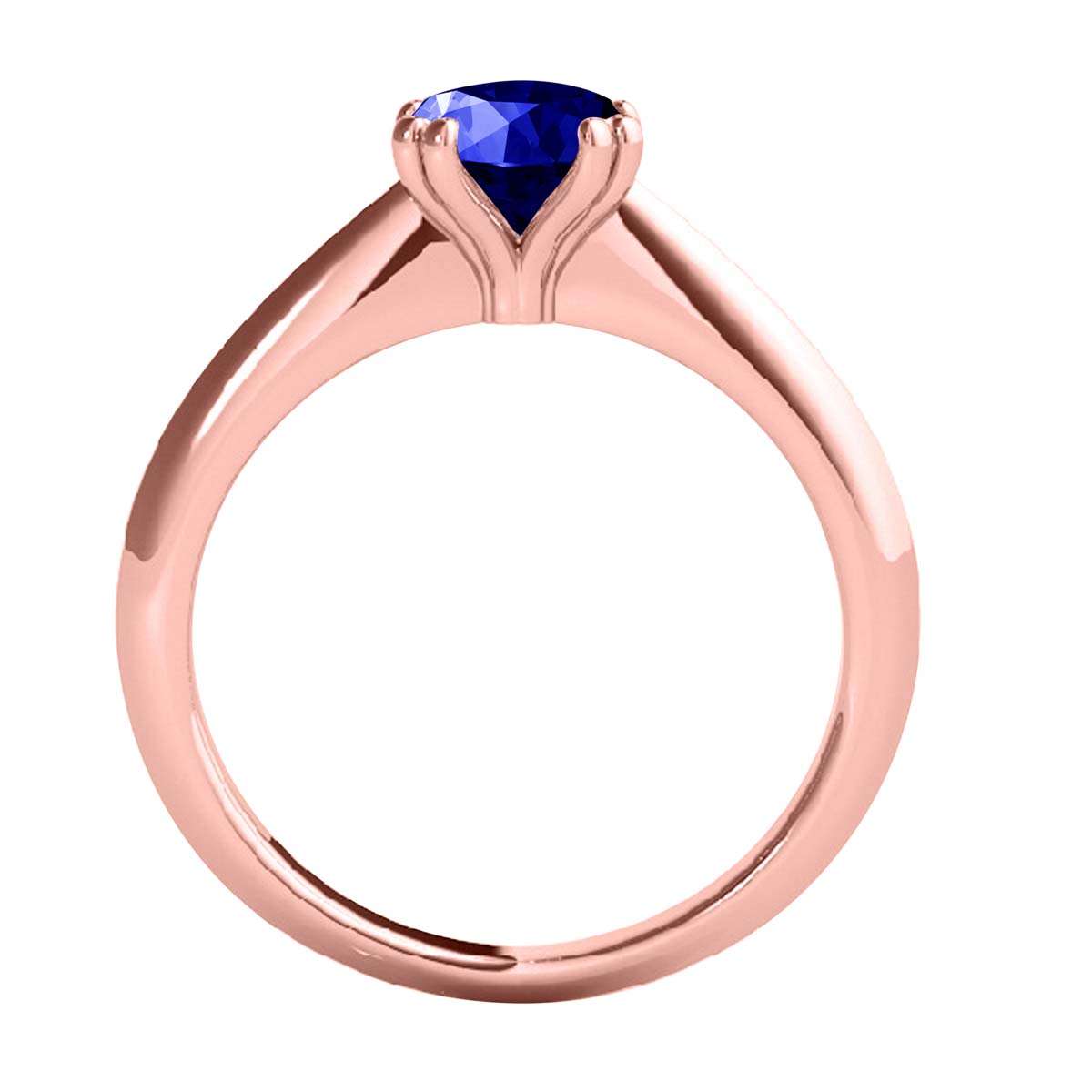 1.00 Carat Tanzanite Gemstone Solitaire Engagement Rings for Women in 10K White, Rose, and Yellow Gold Mauli Jewels