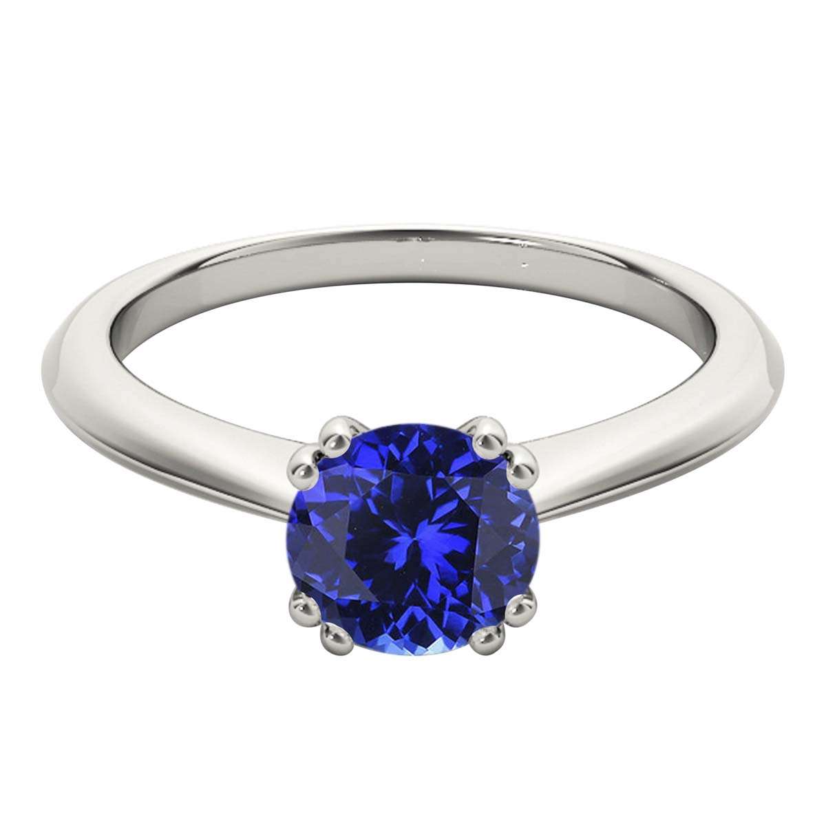 1.00 Carat Tanzanite Gemstone Solitaire Engagement Rings for Women in 10K White, Rose, and Yellow Gold Mauli Jewels