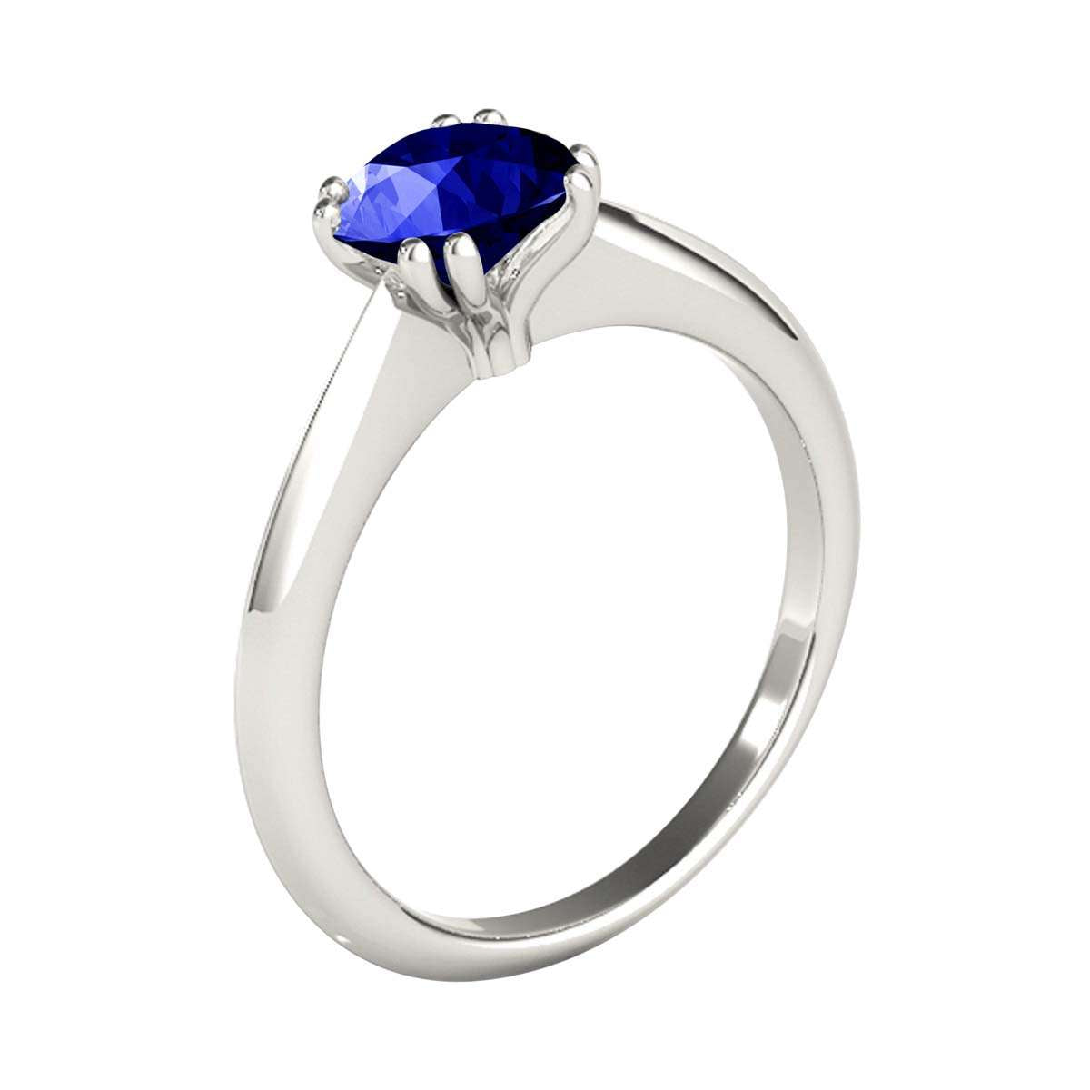 1.00 Carat Tanzanite Gemstone Solitaire Engagement Rings for Women in 10K White, Rose, and Yellow Gold Mauli Jewels