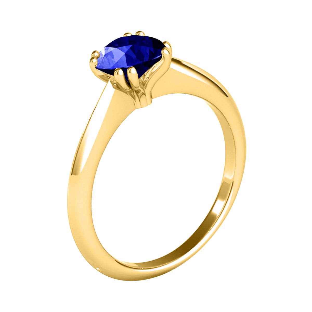 1.00 Carat Tanzanite Gemstone Solitaire Engagement Rings for Women in 10K White, Rose, and Yellow Gold Mauli Jewels