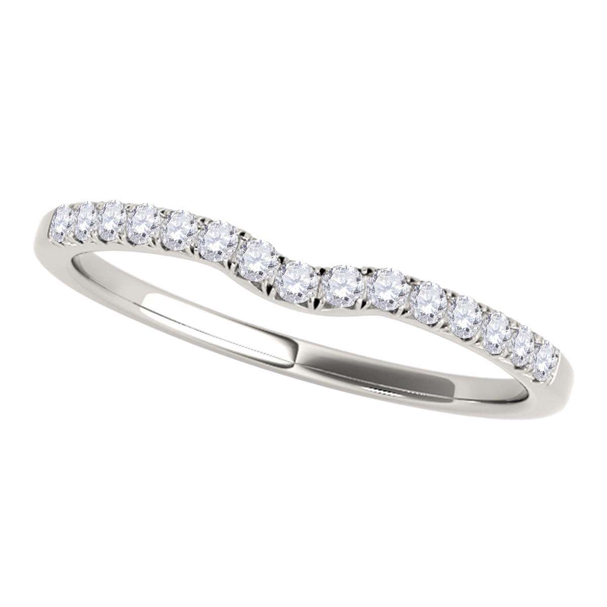 0.12 Carat Natural Diamond Fine Wedding Engagement Band For Women In 10K Rose White & Yellow Gold Mauli Jewels