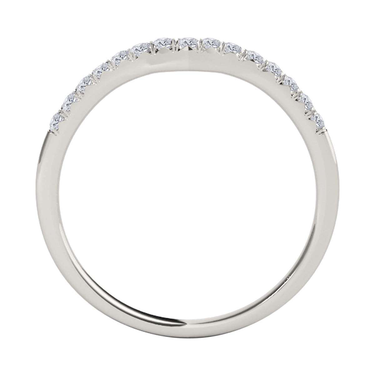 0.12 Carat Natural Diamond Fine Wedding Engagement Band For Women In 10K Rose White & Yellow Gold Mauli Jewels