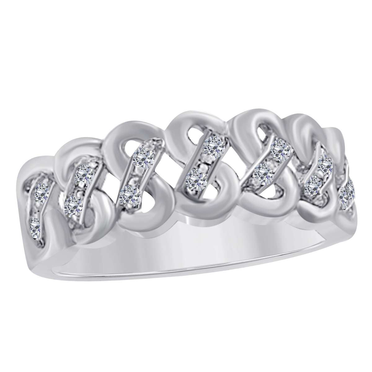 0.15 Carat Natural Diamond Wedding Band For Women In 10K Rose White & Yellow Gold Mauli Jewels