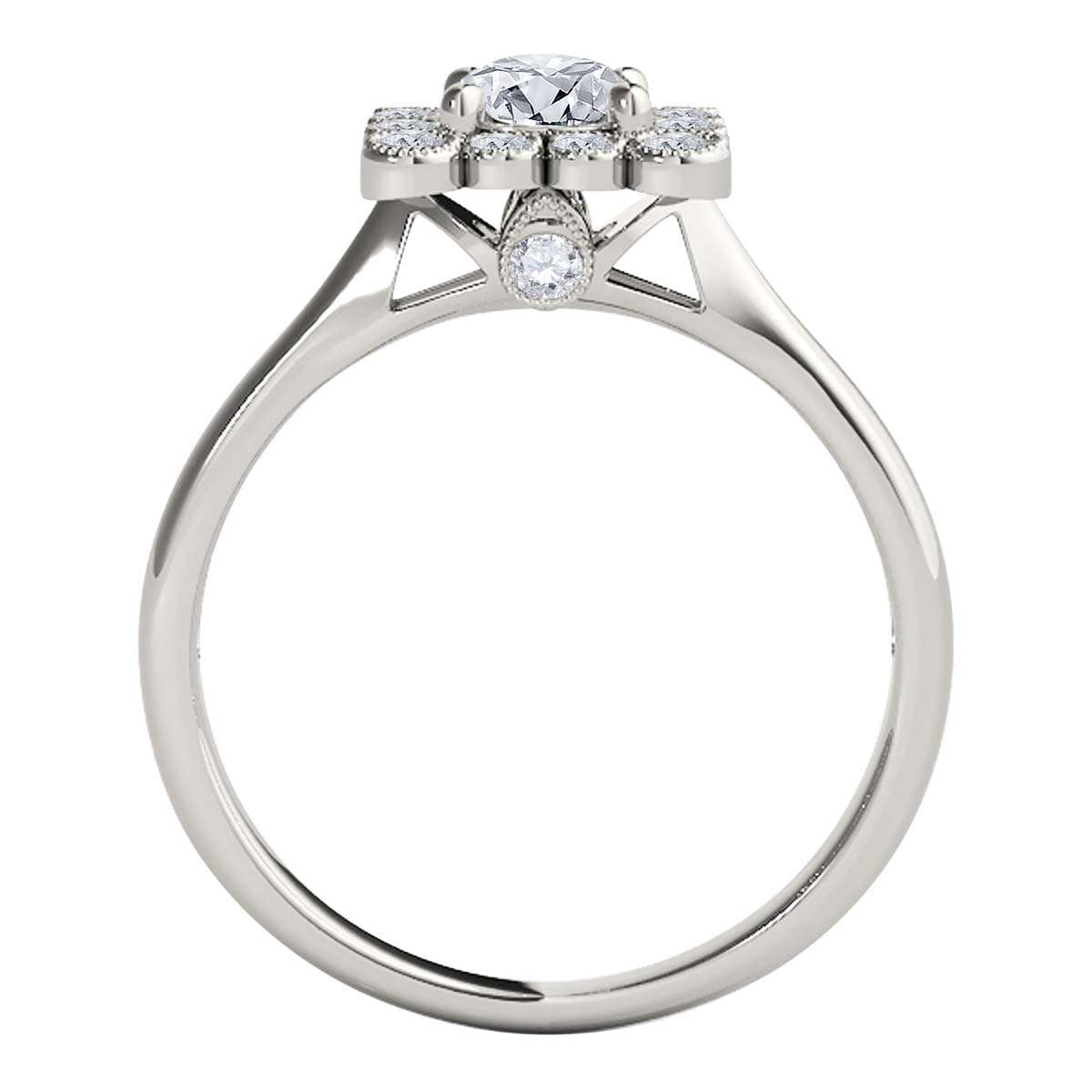 0.50 Carat Unique Design Diamond Engagement Ring in 14K Rose, White & Yellow Gold Mauli Jewels
