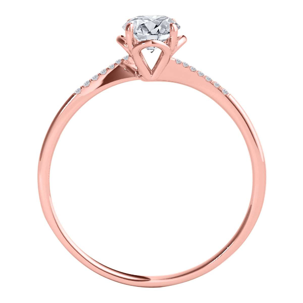 0.35 Carat Flower-Shaped Diamond Wedding Engagement Ring for Women in 10K Rose, White, or Yellow Gold Mauli Jewels