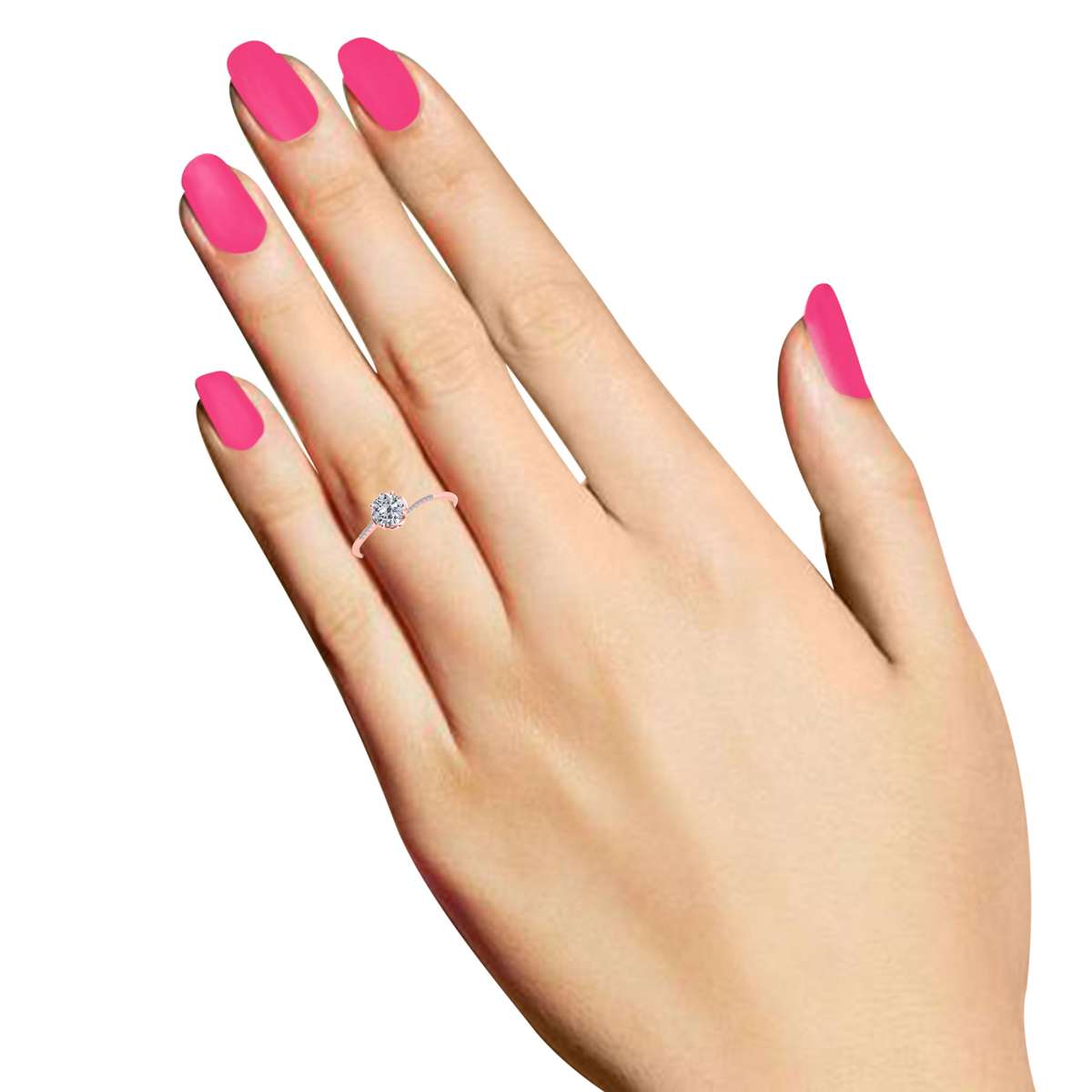 0.35 Carat Flower-Shaped Diamond Wedding Engagement Ring for Women in 10K Rose, White, or Yellow Gold Mauli Jewels