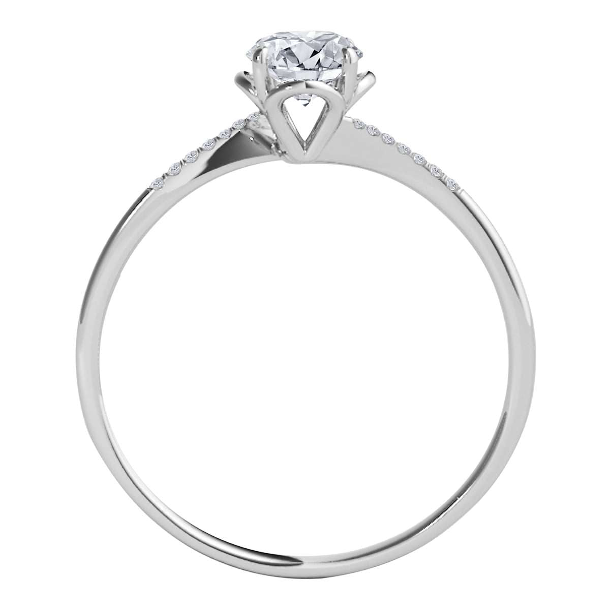 0.35 Carat Flower-Shaped Diamond Wedding Engagement Ring for Women in 10K Rose, White, or Yellow Gold Mauli Jewels