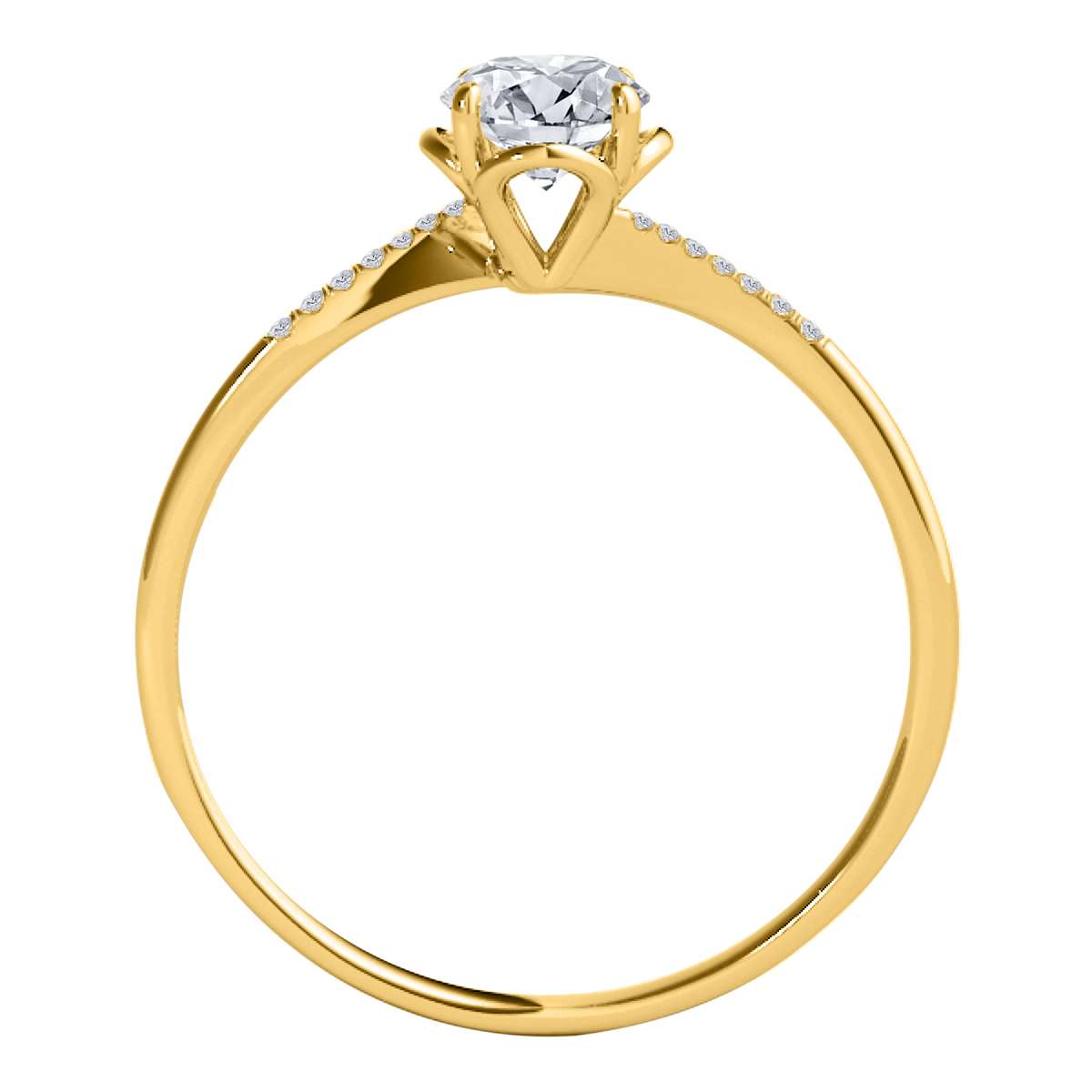 0.35 Carat Flower-Shaped Diamond Wedding Engagement Ring for Women in 10K Rose, White, or Yellow Gold Mauli Jewels