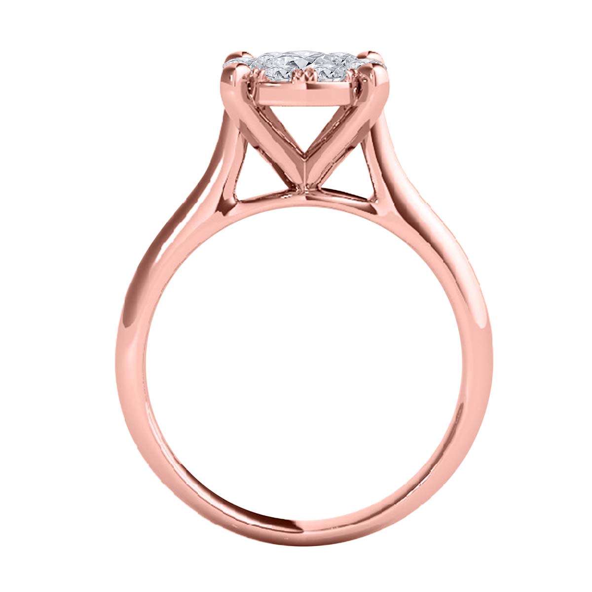 0.30 Carat Brilliant-Cut Natural Diamond Engagement Wedding Ring in 10K Rose, White, or Yellow Gold Mauli Jewels