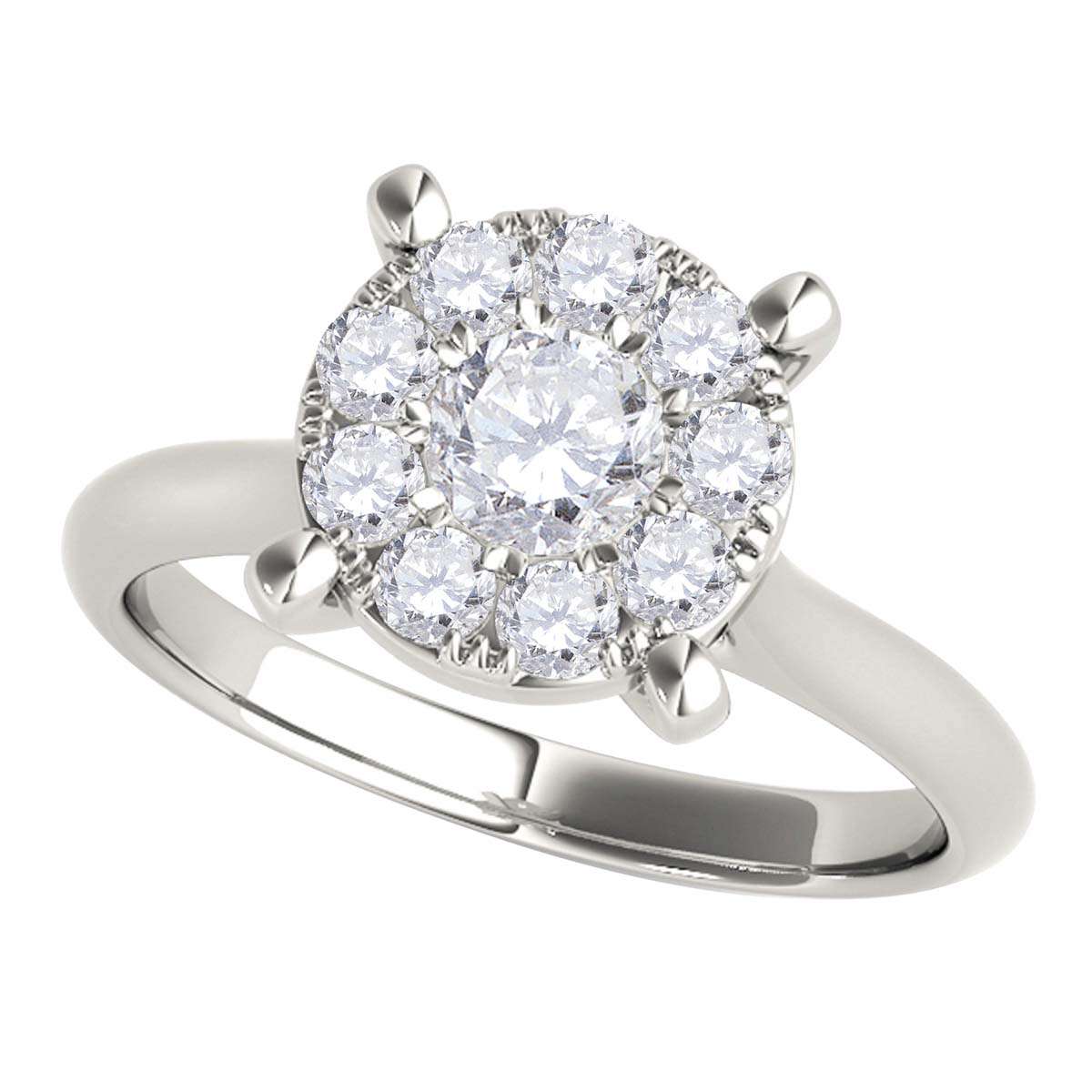 0.30 Carat Brilliant-Cut Natural Diamond Engagement Wedding Ring in 10K Rose, White, or Yellow Gold Mauli Jewels