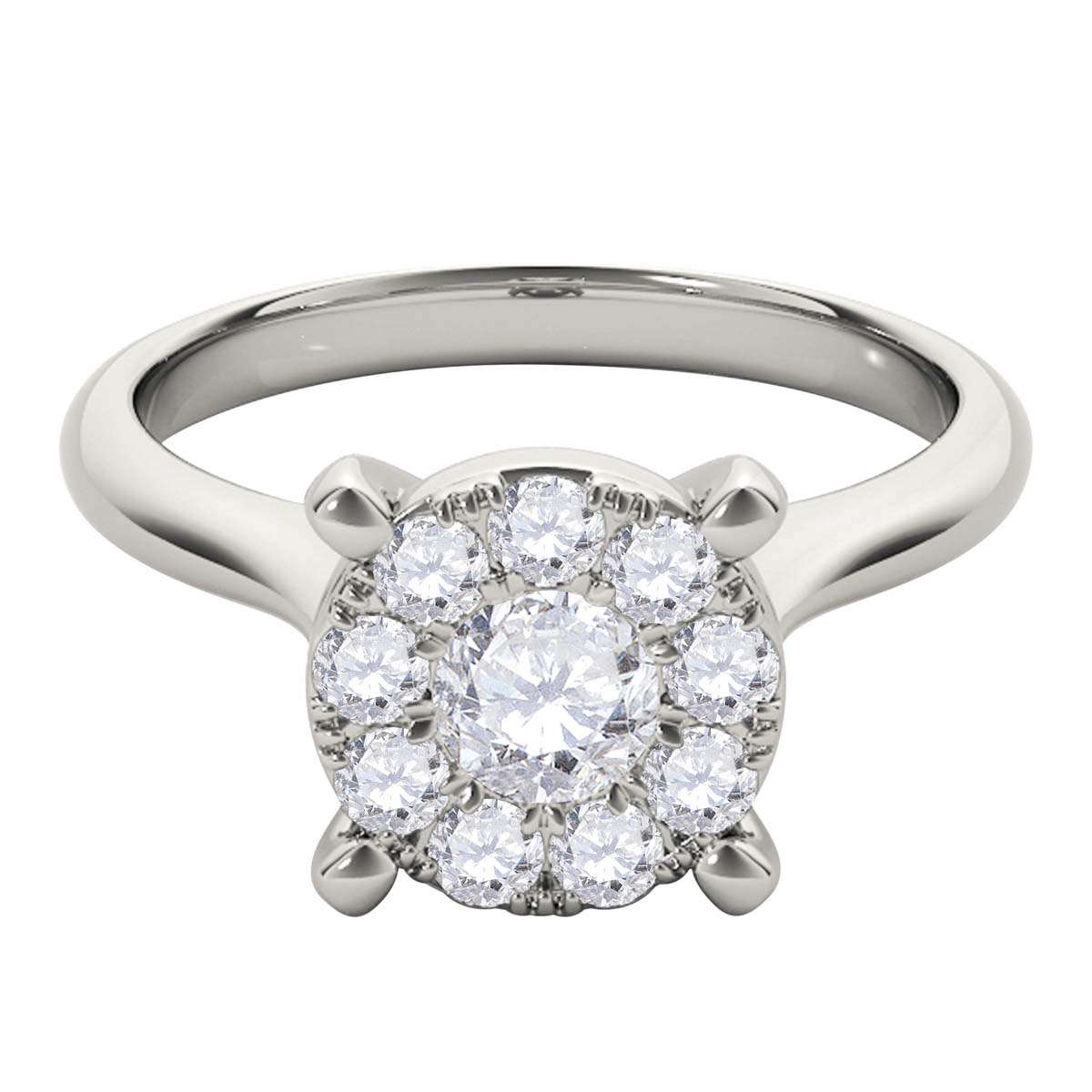 0.30 Carat Brilliant-Cut Natural Diamond Engagement Wedding Ring in 10K Rose, White, or Yellow Gold Mauli Jewels