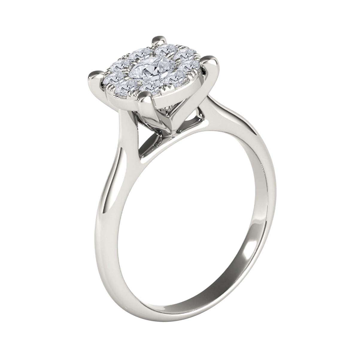 0.30 Carat Brilliant-Cut Natural Diamond Engagement Wedding Ring in 10K Rose, White, or Yellow Gold Mauli Jewels