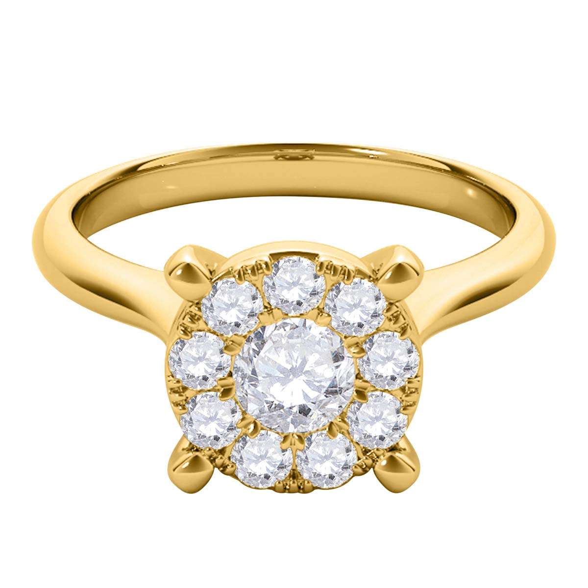 0.30 Carat Brilliant-Cut Natural Diamond Engagement Wedding Ring in 10K Rose, White, or Yellow Gold Mauli Jewels