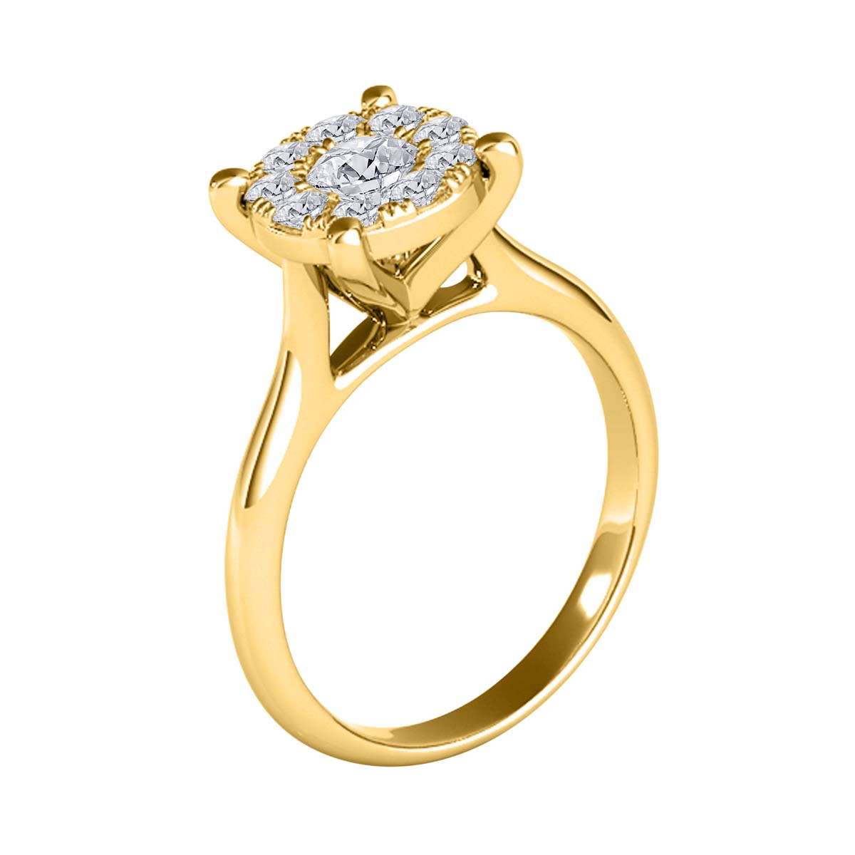 0.30 Carat Brilliant-Cut Natural Diamond Engagement Wedding Ring in 10K Rose, White, or Yellow Gold Mauli Jewels