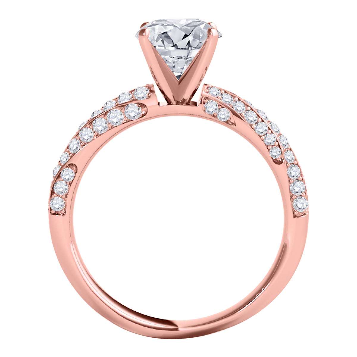 1.03 Carat Brilliant Natural Diamond Solitaire Engagement Rings For Women In 14K Rose White & Yellow Gold Mauli Jewels