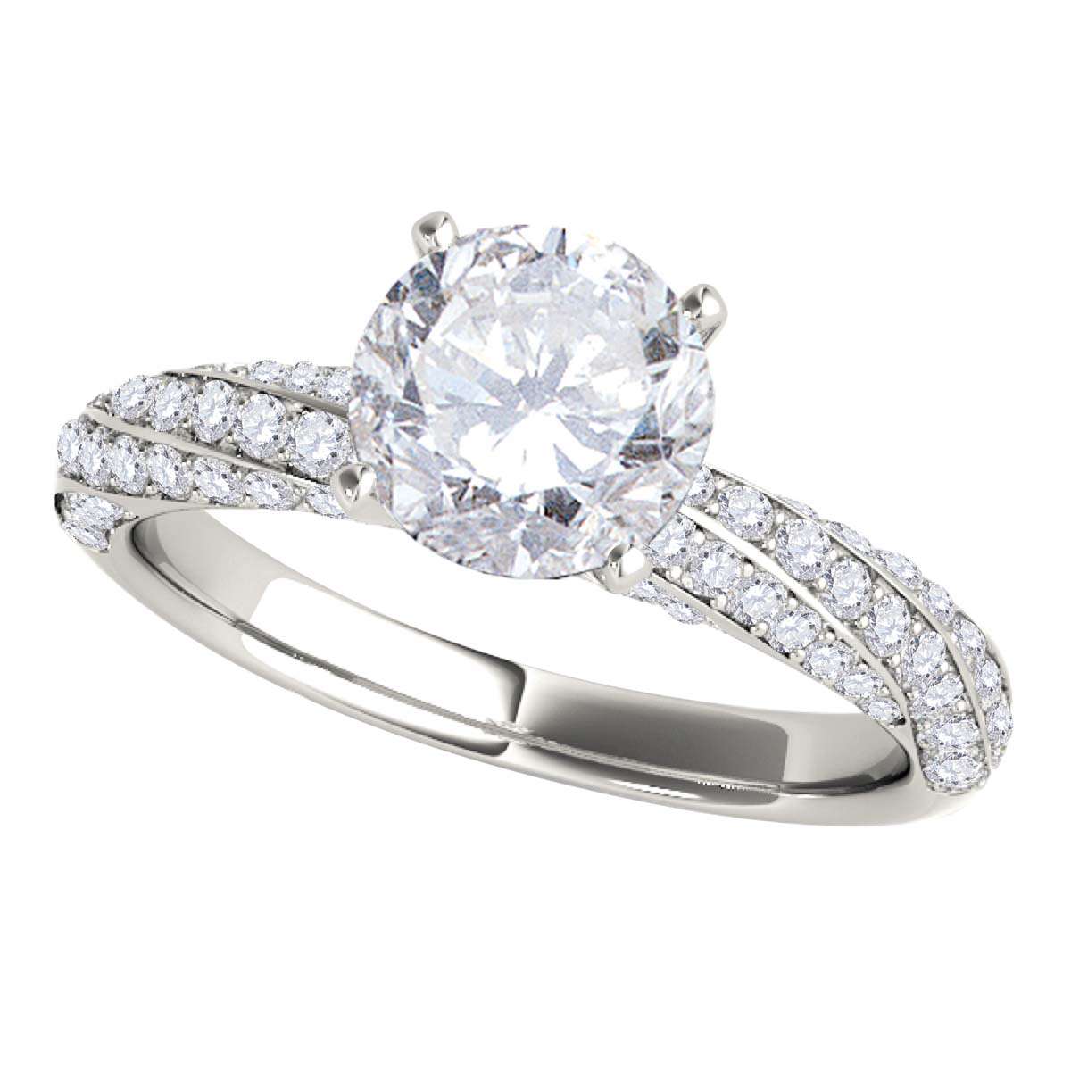1.03 Carat Brilliant Natural Diamond Solitaire Engagement Rings For Women In 14K Rose White & Yellow Gold Mauli Jewels