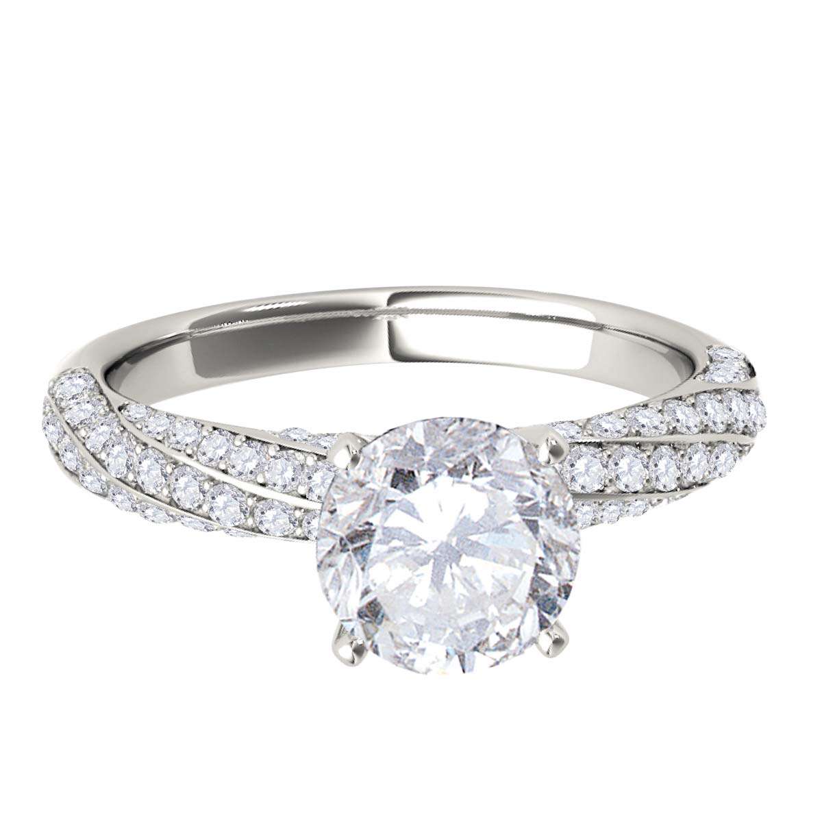 1.03 Carat Brilliant Natural Diamond Solitaire Engagement Rings For Women In 14K Rose White & Yellow Gold Mauli Jewels
