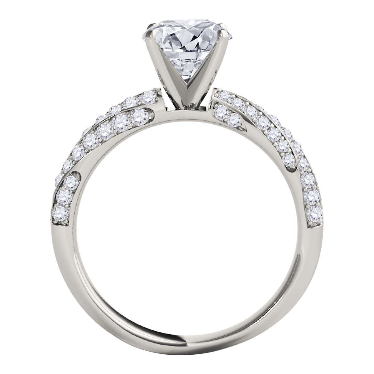 1.03 Carat Brilliant Natural Diamond Solitaire Engagement Rings For Women In 14K Rose White & Yellow Gold Mauli Jewels