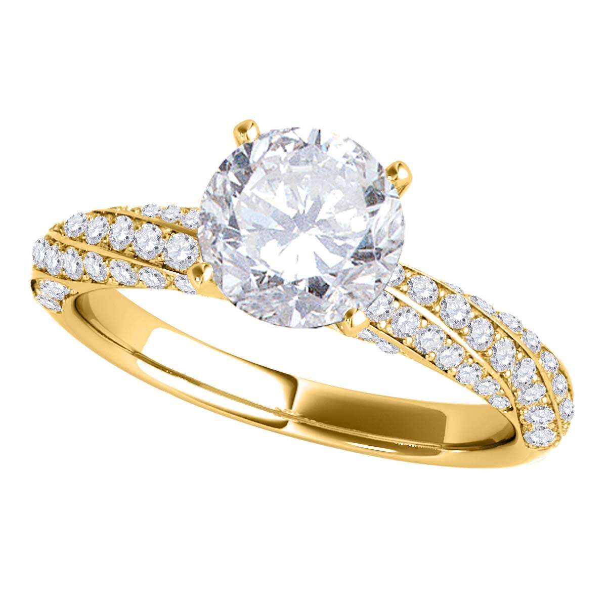 1.03 Carat Brilliant Natural Diamond Solitaire Engagement Rings For Women In 14K Rose White & Yellow Gold Mauli Jewels