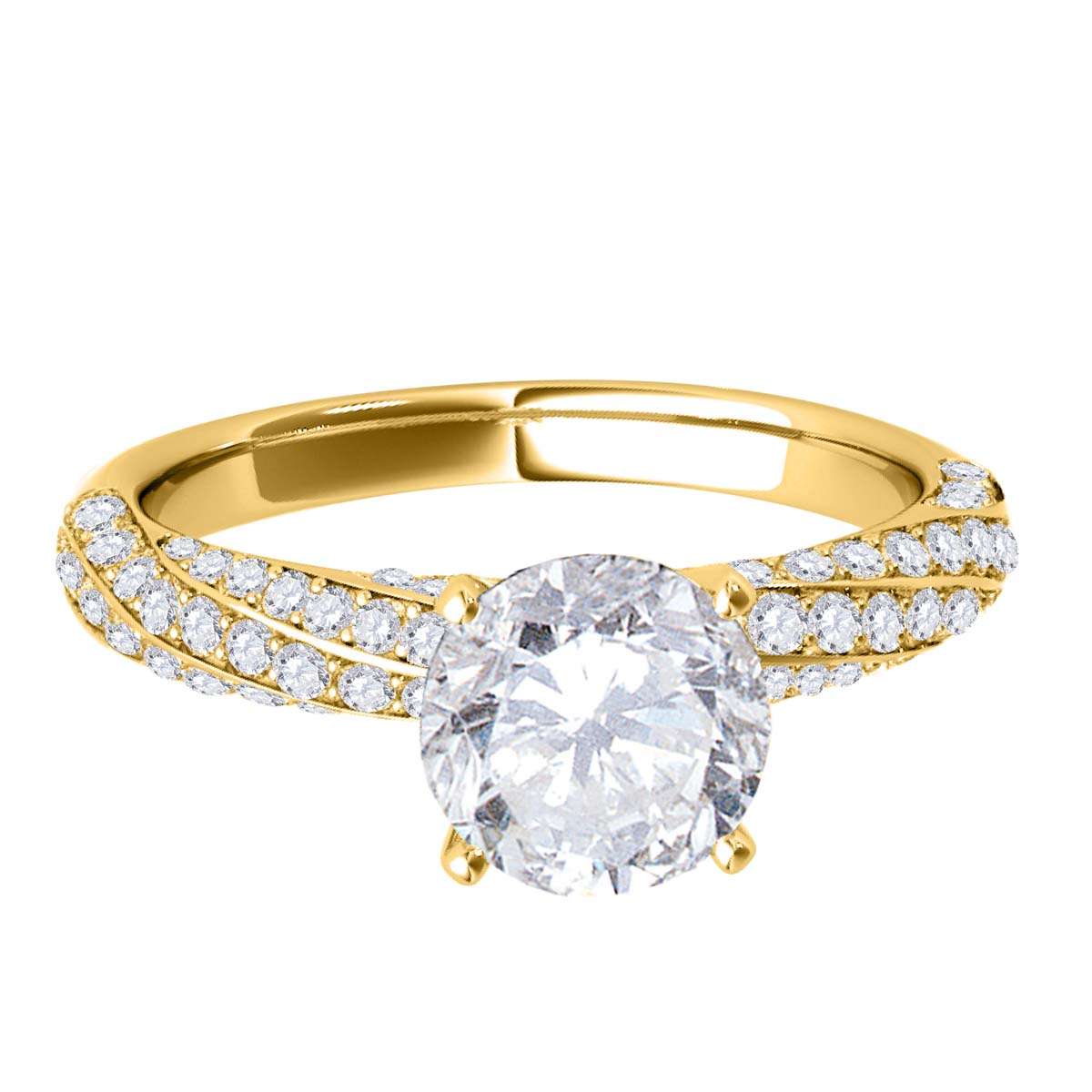 1.03 Carat Brilliant Natural Diamond Solitaire Engagement Rings For Women In 14K Rose White & Yellow Gold Mauli Jewels