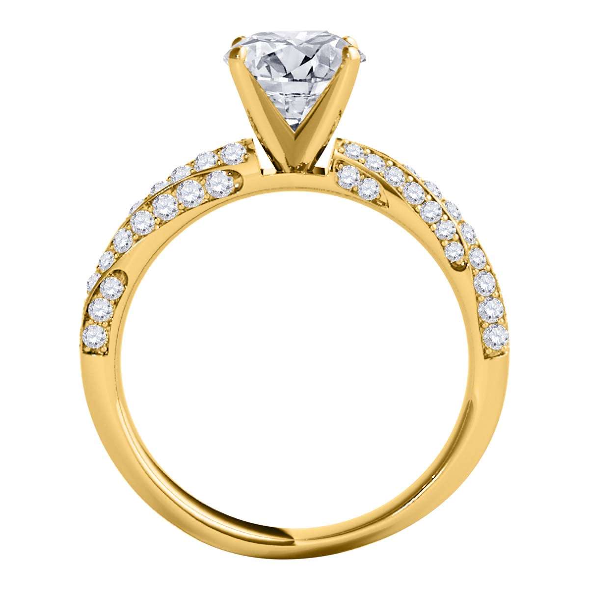 1.03 Carat Brilliant Natural Diamond Solitaire Engagement Rings For Women In 14K Rose White & Yellow Gold Mauli Jewels