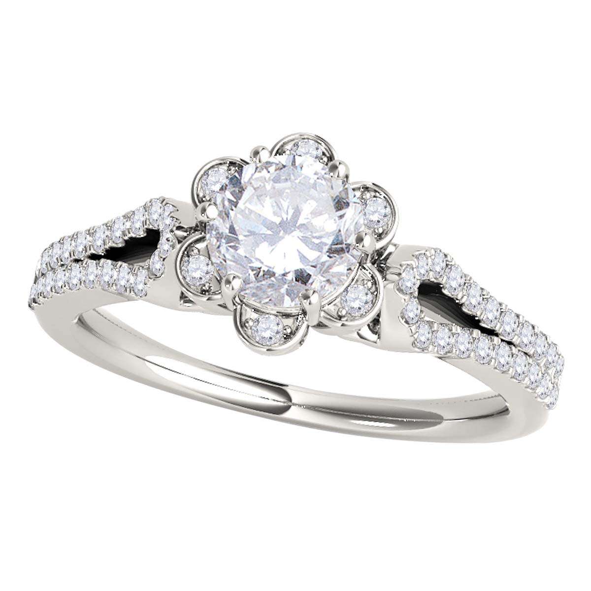 Mauli Jewels 1/2 Carat Wedding Engagement Diamond Ring prong 14K Rose Gold | Mauli Jewels