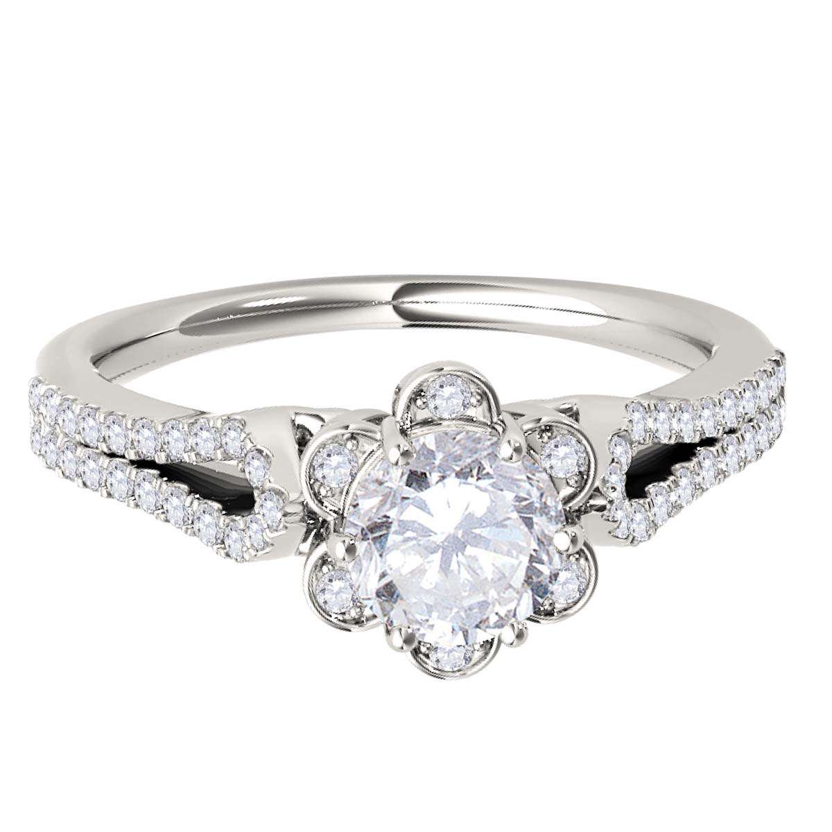 Mauli Jewels 1/2 Carat Wedding Engagement Diamond Ring prong 14K Rose Gold | Mauli Jewels