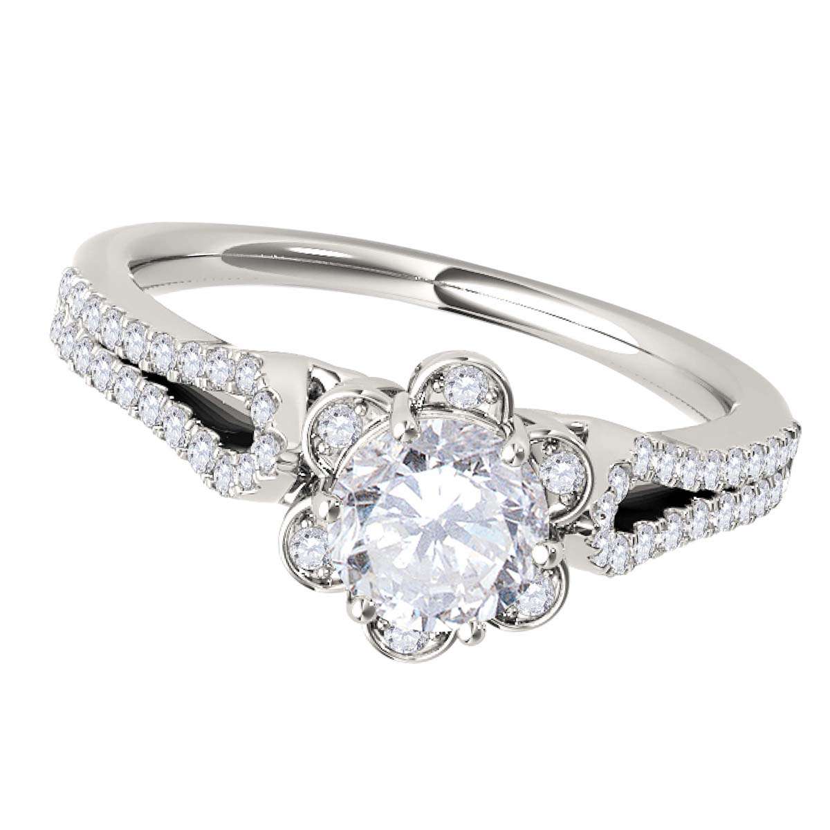 Mauli Jewels 1/2 Carat Wedding Engagement Diamond Ring prong 14K Rose Gold | Mauli Jewels