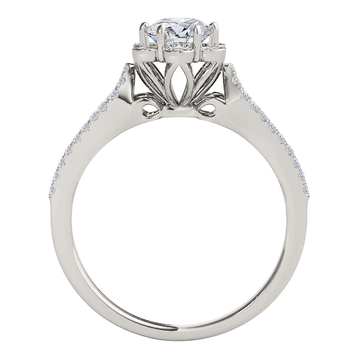 Mauli Jewels 1/2 Carat Wedding Engagement Diamond Ring prong 14K Rose Gold | Mauli Jewels