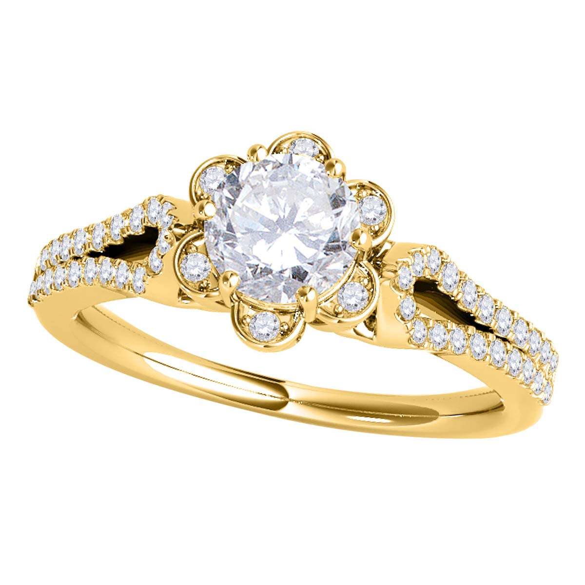 Mauli Jewels 1/2 Carat Wedding Engagement Diamond Ring prong 14K Rose Gold | Mauli Jewels
