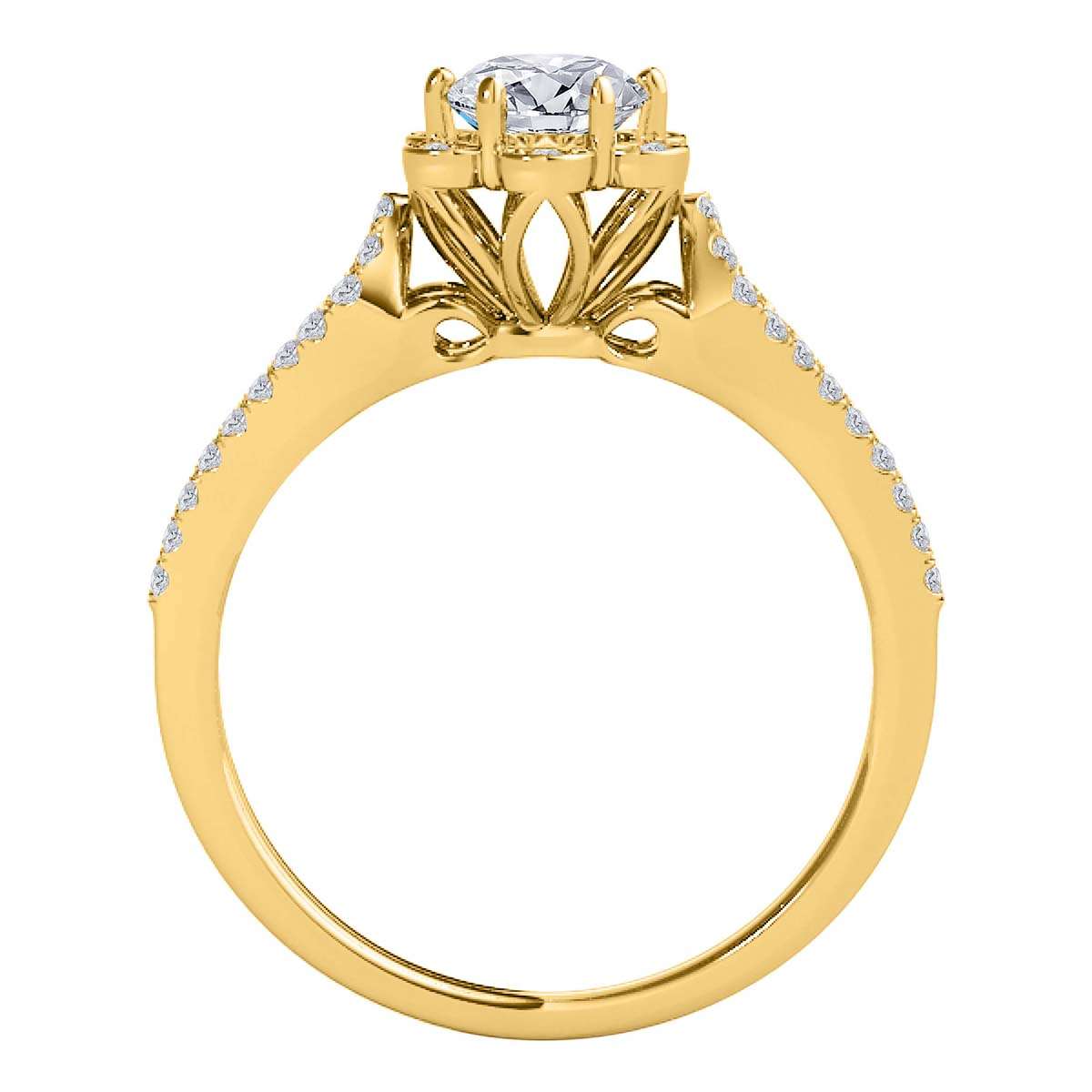 Mauli Jewels 1/2 Carat Wedding Engagement Diamond Ring prong 14K Rose Gold | Mauli Jewels