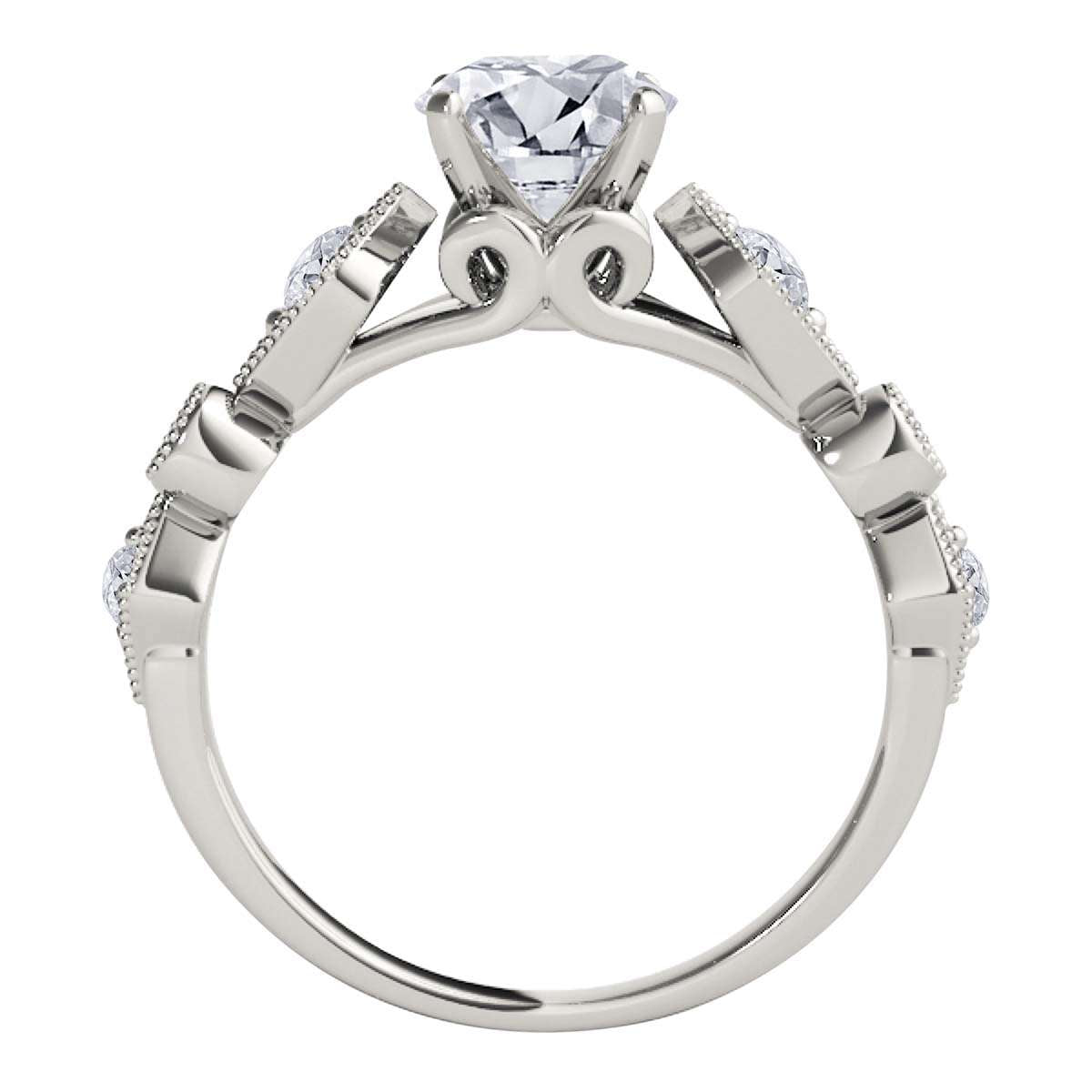 1/2 Carat Natural Diamond Solitaire Engagement Rings For Women in 14K Rose White & Yellow Gold Mauli Jewels