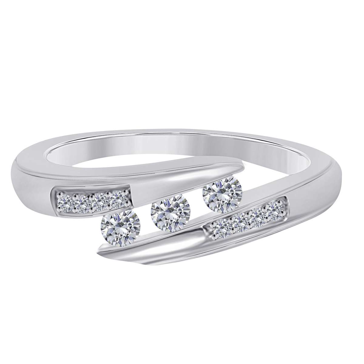 0.25 Carat Diamond Channel Set Wedding Band for Women in 14K Yellow, Rose & White Gold Mauli Jewels