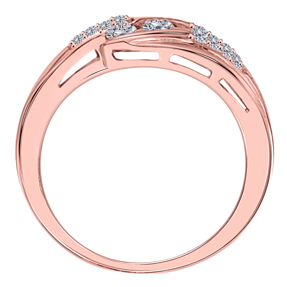 0.25 Carat Diamond Channel Set Wedding Band for Women in 14K Yellow, Rose & White Gold Mauli Jewels