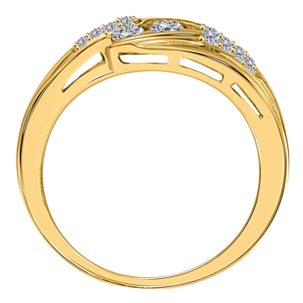 0.25 Carat Diamond Channel Set Wedding Band for Women in 14K Yellow, Rose & White Gold Mauli Jewels