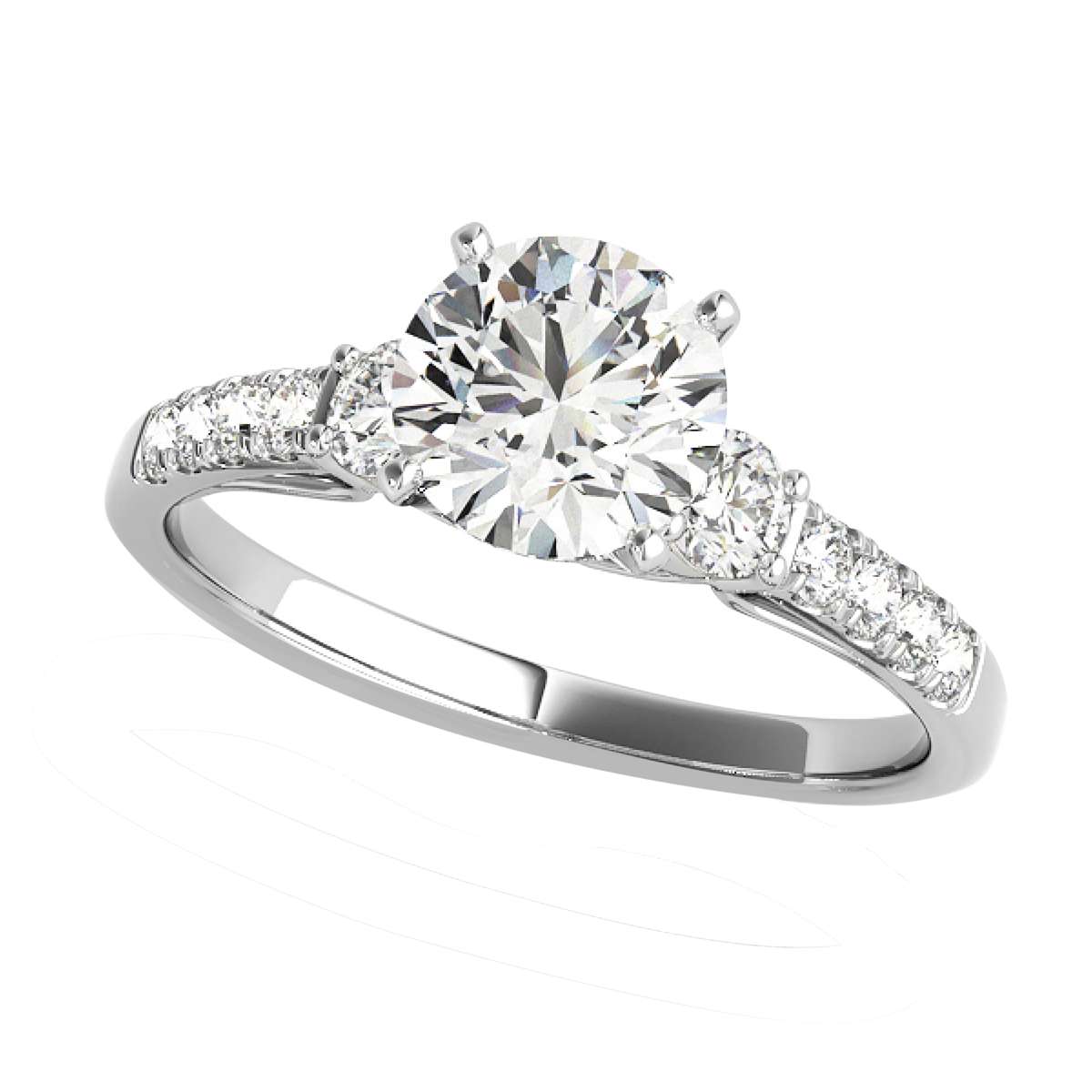1.00 Carat Natural White Diamond Engagement Wedding Rings In 14K Rose White & Yellow Gold Mauli Jewels