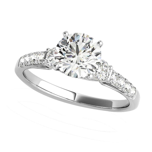 1.00 Carat Natural White Diamond Engagement Wedding Rings In 14K Rose White & Yellow Gold Mauli Jewels
