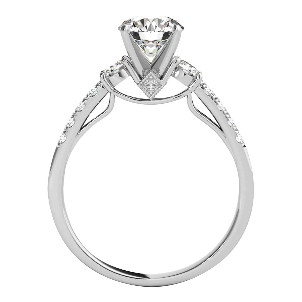 1.00 Carat Natural White Diamond Engagement Wedding Rings In 14K Rose White & Yellow Gold Mauli Jewels